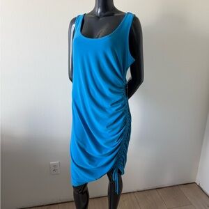 NWT Express Blue side ruched dress size Large
